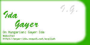 ida gayer business card